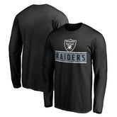 Las Vegas Raiders Team Arch Knockout Long Sleeve T-Shirt Black - NFL