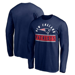 New England Patriots Team Arch Knockout Long Sleeve T-Shirt Navy - NFL