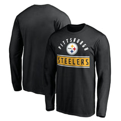 Pittsburgh Steelers Team Arch Knockout Long Sleeve T-Shirt Black - NFL