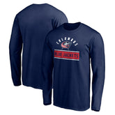 Columbus Blue Jackets - Team Arch Knockout Long Sleeve T-Shirt Navy