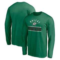 Dallas Stars - Team Arch Knockout Long Sleeve T-Shirt Kelly Green