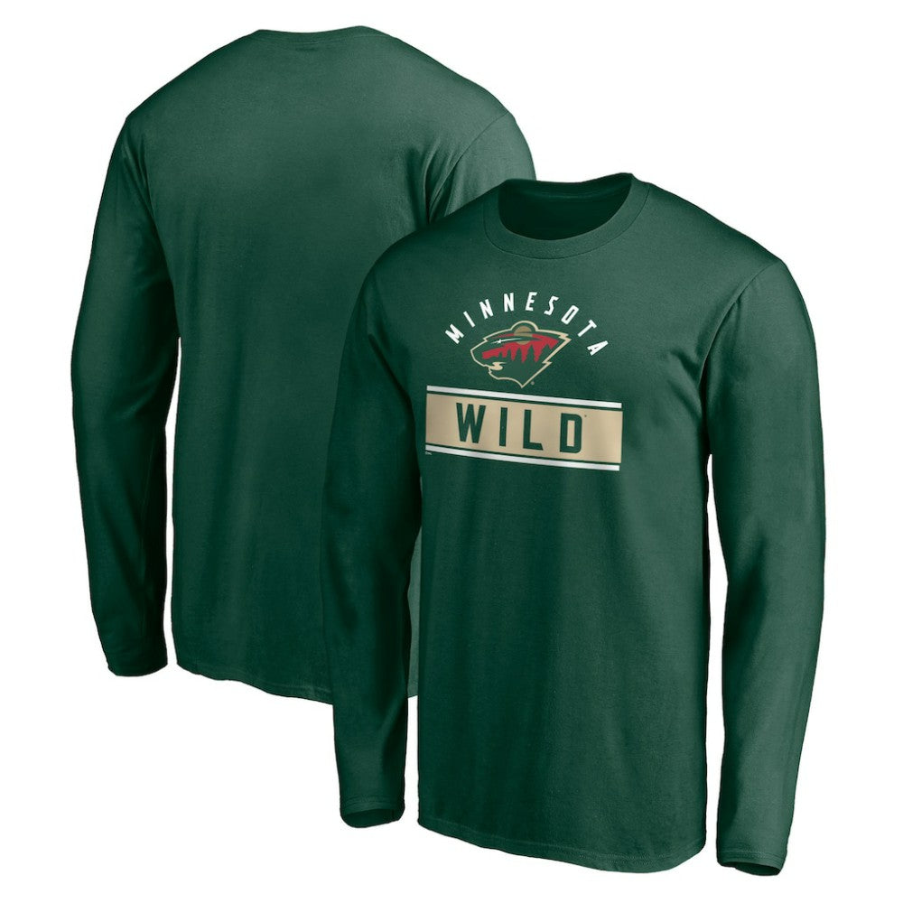 Minnesota Wild - Team Arch Knockout Long Sleeve T-Shirt Green