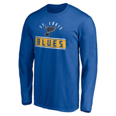 St. Louis Blues - Team Arch Knockout Long Sleeve T-Shirt Blue