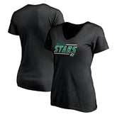 Dallas Stars - Women's Mascot In Bounds V-Neck T-Shirt Black