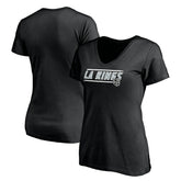 Los Angeles Kings - Women's Mascot In Bounds V-Neck T-Shirt Black