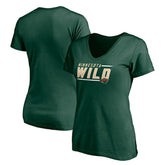 Minnesota Wild - Women's Mascot In Bounds V-Neck T-Shirt Green