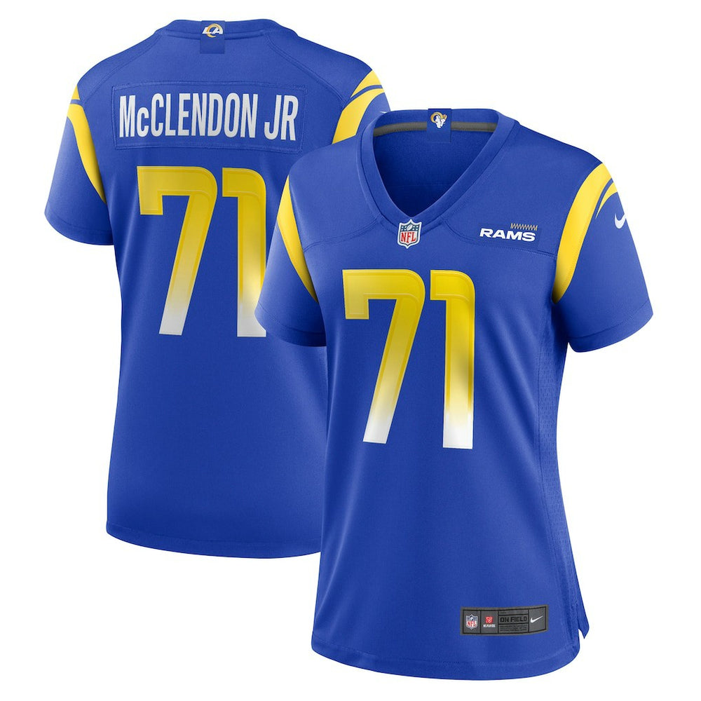 Warren McClendon Jr. Los Angeles Rams Women's Team Game Jersey Royal - Nike