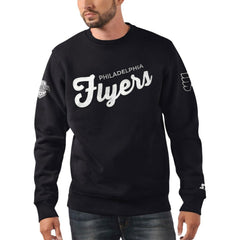 Philadelphia Flyers - Starter x NHL Black Ice Cross Check Pullover Sweatshirt Black