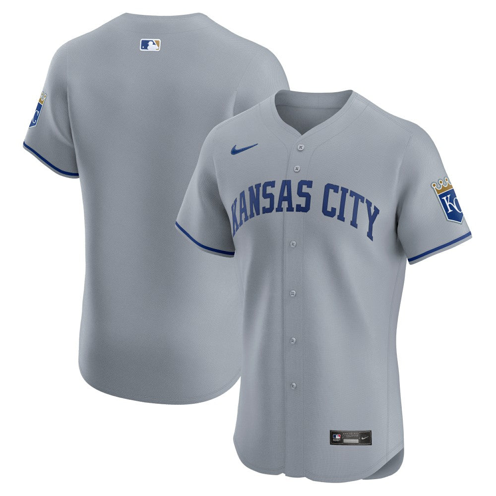 Kansas City Royals Nike Road Vapor Premier Elite Patch Jersey Sale