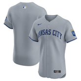 Kansas City Royals Nike Road Vapor Premier Elite Patch Jersey Sale