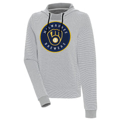Milwaukee Brewers Antigua Women's Axe Bunker Tri-Blend Pullover Hoodie Clearance