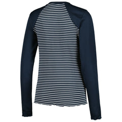 Chicago Bears Antigua Women's Maverick Waffle Henley Long Sleeve T-Shirt Navy - NFL