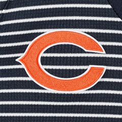 Chicago Bears Antigua Women's Maverick Waffle Henley Long Sleeve T-Shirt Navy - NFL