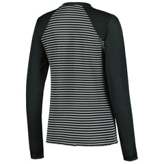 Pittsburgh Steelers Antigua Women's Maverick Waffle Henley Long Sleeve T-Shirt Black - NFL