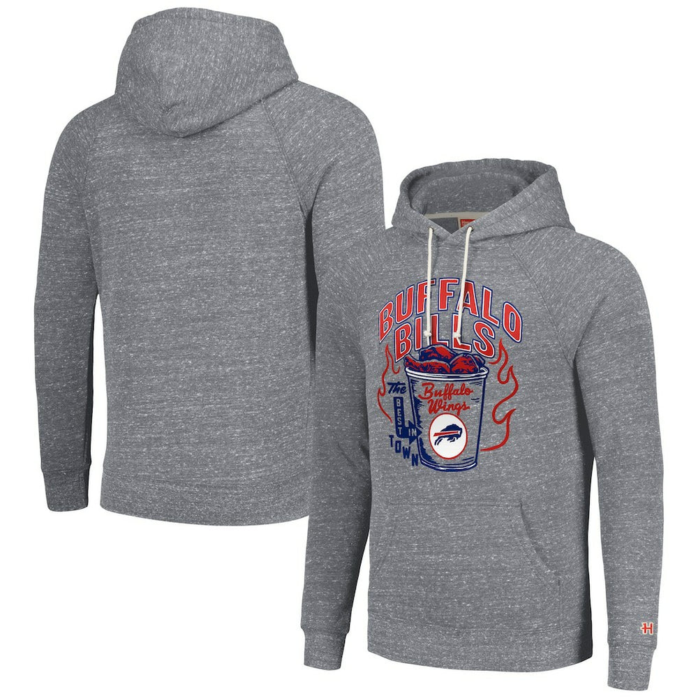 Buffalo Bills Homage Unisex NFL x Guy Fieri’s Flavortown Tri-Blend Pullover Hoodie Gray - NFL