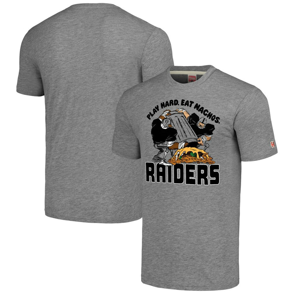 Las Vegas Raiders Homage Unisex NFL x Guy Fieri’s Flavortown Tri-Blend T-Shirt Gray - NFL