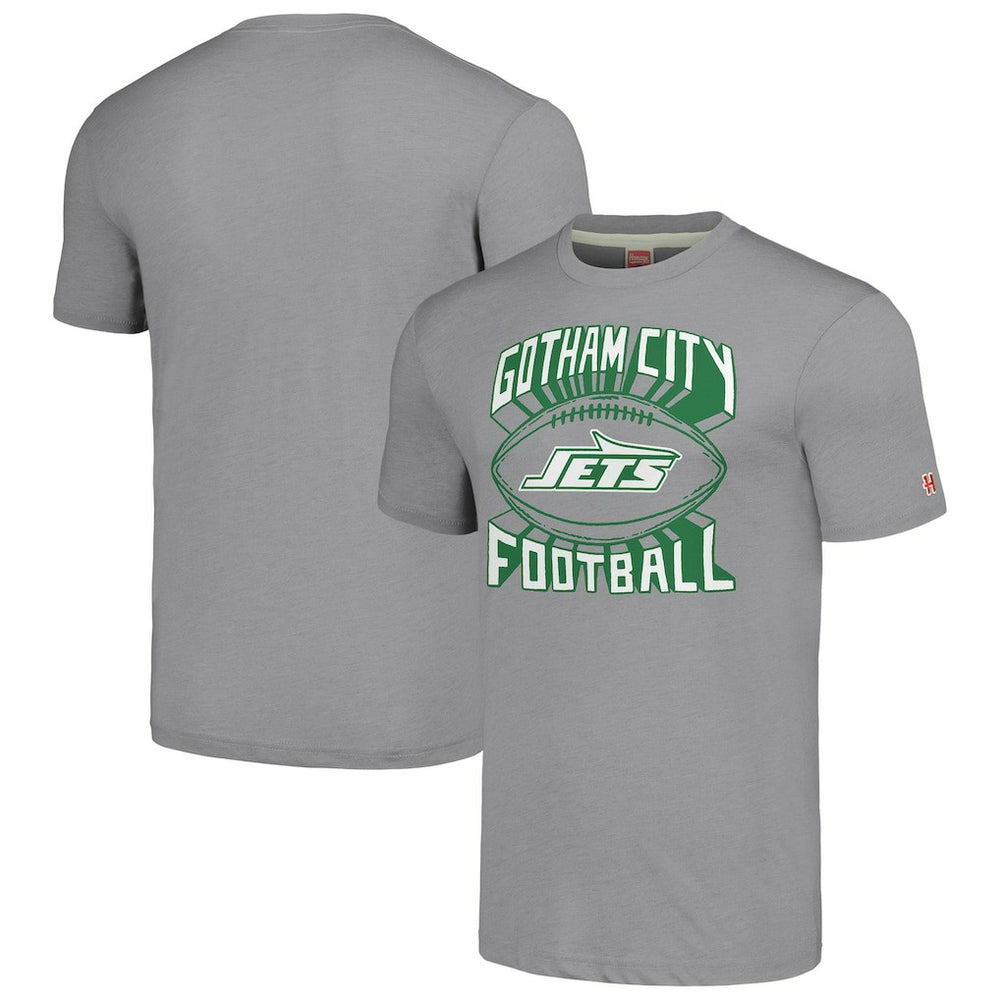 New York Jets Homage Hyper Local Tri-Blend T-Shirt Gray - NFL