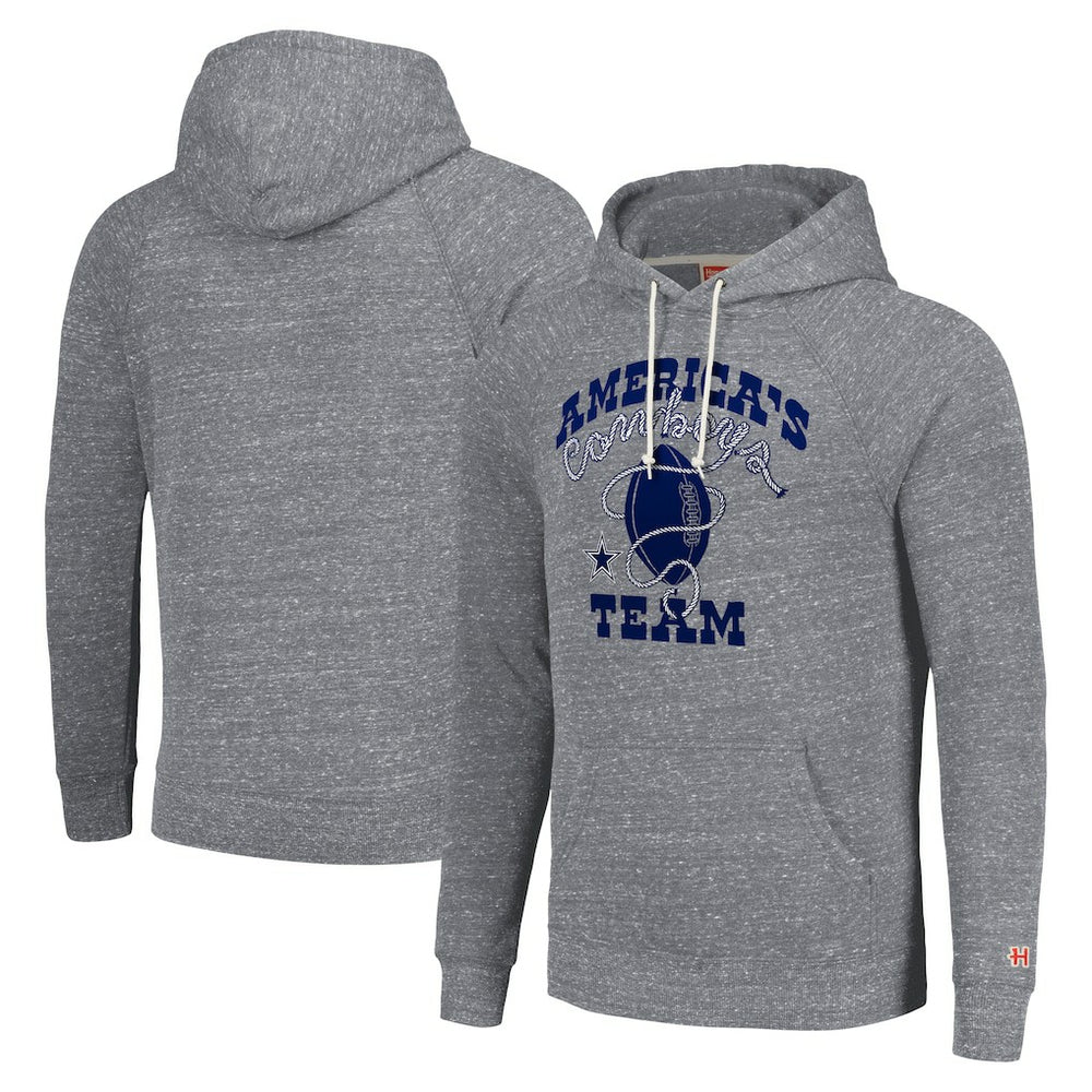 Dallas Cowboys Homage Unisex Hyperlocal Raglan Pullover Hoodie Gray - NFL