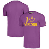 Minnesota Vikings Homage Unisex The NFL ASL Collection by Love Sign Tri-Blend T-Shirt Purple - NFL