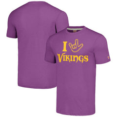 Minnesota Vikings Homage Unisex The NFL ASL Collection by Love Sign Tri-Blend T-Shirt Purple - NFL