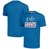 New York Giants Homage Unisex The NFL ASL Collection by Love Sign Tri-Blend T-Shirt Royal - NFL
