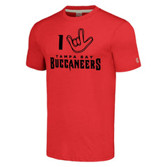 Tampa Bay Buccaneers Homage Unisex The NFL ASL Collection by Love Sign Tri-Blend T-Shirt Red - NFL