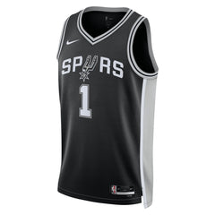 Nike - Victor Wembanyama San Antonio Spurs Unisex 2023 NBA Draft First Round Pick Swingman Jersey - Icon Edition - Black