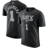 NBA - Victor Wembanyama San Antonio Spurs Jordan Brand 2022/23 Statement Edition Name & Number T-Shirt - Black