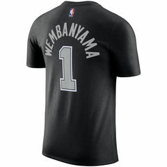 NBA - Victor Wembanyama San Antonio Spurs Jordan Brand 2022/23 Statement Edition Name & Number T-Shirt - Black