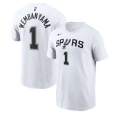 Nike - Victor Wembanyama San Antonio Spurs Icon 2022/23 Name & Number T-Shirt - White