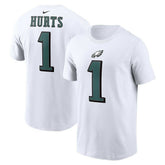 Jalen Hurts Philadelphia Eagles Player Name & Number T-Shirt White - Nike