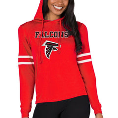 Atlanta Falcons Concepts Sport Women's Marathon Lightweight Lounge Pullover Hoodie Red - NFL