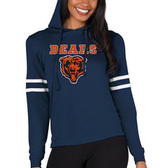 Chicago Bears Concepts Sport Women's Marathon Lightweight Lounge Pullover Hoodie Navy - NFL