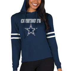 Dallas Cowboys Concepts Sport Women's Marathon Lightweight Lounge Pullover Hoodie Navy - NFL