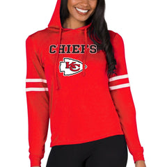 Kansas City Chiefs Concepts Sport Women's Marathon Lightweight Lounge Pullover Hoodie Red - NFL