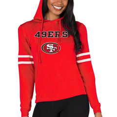 San Francisco 49ers Concepts Sport Women's Marathon Lightweight Lounge Pullover Hoodie Scarlet - NFL