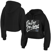 Dallas Cowboys WEAR by Erin Andrews Women's Domestic Cropped Pullover Hoodie Black - NFL