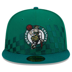 New Era - Boston Celtics Rally Drive Checkerboard 59FIFTY Crown Fitted Hat - Kelly Green