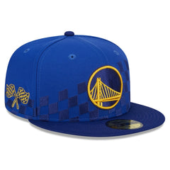 New Era - Golden State Warriors Rally Drive Checkerboard 59FIFTY Crown Fitted Hat - Royal
