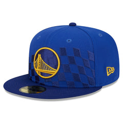 New Era - Golden State Warriors Rally Drive Checkerboard 59FIFTY Crown Fitted Hat - Royal