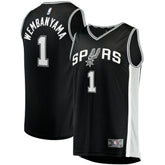 Fanatics - Victor Wembanyama San Antonio Spurs Fast Break Replica Jersey - Icon Edition - Black