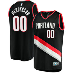 Fanatics - Scoot Henderson Portland Trail Blazers Fast Break Replica Jersey - Icon Edition - Black
