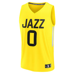 Fanatics - Taylor Hendricks Utah Jazz Fast Break Replica Jersey - Icon Edition - Yellow