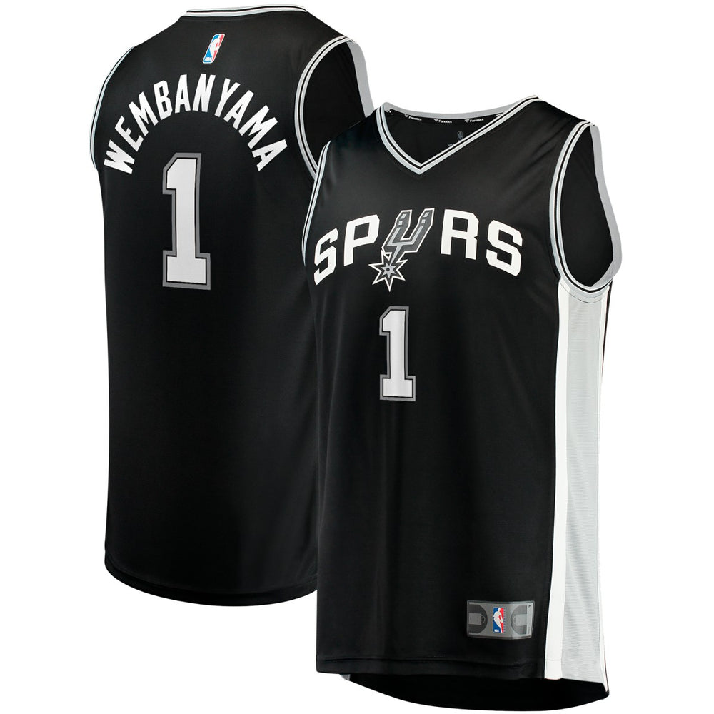 Fanatics - Victor Wembanyama San Antonio Spurs Youth Fast Break Replica Jersey - Icon Edition - Black