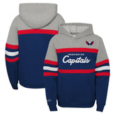 Washington Capitals Mitchell & Ness Youth Head Coach Pullover Hoodie Gray