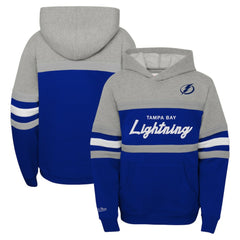 Tampa Bay Lightning - Mitchell & Ness Youth Head Coach Pullover Hoodie Gray