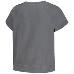 NBA - Phoenix Suns The Wild Collective Women's Embroidered Fleece Raglan Short Sleeve Pullover Sweatshirt - Gray