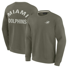 Miami Dolphins Unisex Elements Super Soft Pullover Sweatshirt Olive - Fanatics