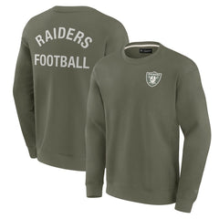 Las Vegas Raiders Unisex Elements Super Soft Pullover Sweatshirt Olive - Fanatics