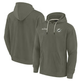 Miami Dolphins Unisex Elements Super Soft Fleece Pullover Hoodie Olive - Fanatics